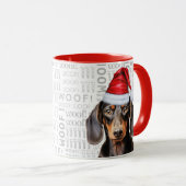 Mug Cute Smooth Dachshund Lover Christmas Holiday (Devant droit)