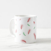 Mug Cute Snowflake Wreath Xmas arbre rouge vert motif (Devant gauche)