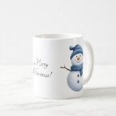 Mug Cute Snowman dans Blue Scarf et Knit Beanie (Devant droit)
