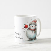 Mug Cute Snowman et Cardinal Red Bird (Devant droit)