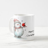 Mug Cute Snowman et Cardinal Red Bird (Devant gauche)