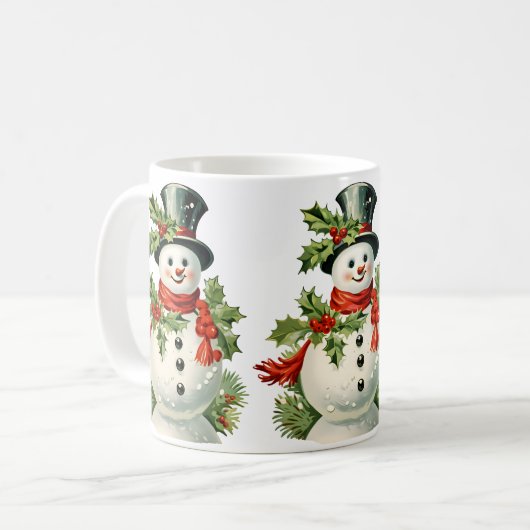 Mug Cute Snowman : Joyeux Noël (Devant gauche)