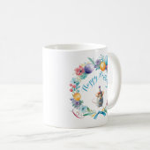 Mug Cute souris portant un Casquette de fête (Devant droit)