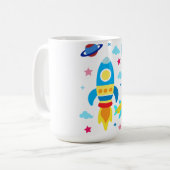Mug Cute Spacecraft Rocket Ships Pattern (Devant gauche)