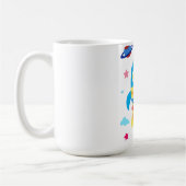 Mug Cute Spacecraft Rocket Ships Pattern (Gauche)
