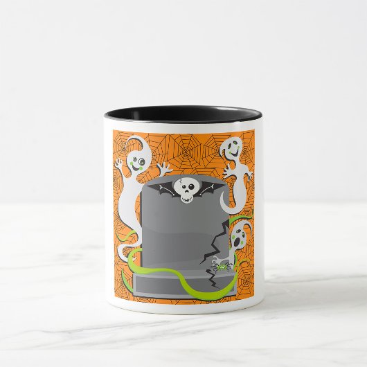 Mug Cute Spooky Halloween Ghosts and Tombstone
