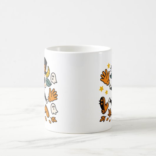 Mug Cute Spooky Skeleton Goat Classic Mug, 11 oz (Centre)