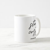 Mug Cute Stay Cosy Main Lettré avec le nom (Devant droit)