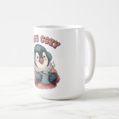 Mug Cute Stay Cozy Penguin Drinking Hot Cocoa T-Shirt (Devant droit)