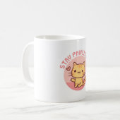 Mug Cute Stay Pawsitive Positive Pun, Drôle Chat (Devant gauche)