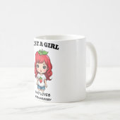 Mug Cute Strawberry Girl Kawaii Art (Devant droit)