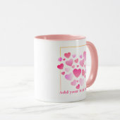 Mug Cute Style Pink Hearts Romantic Valentine's Day (Devant droit)