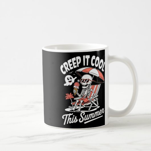 Mug Cute Summerween Ghost Funny Beach Halloween (Droite)