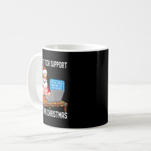 Mug Cute Support Tech Santa's Rebooting (Devant gauche)