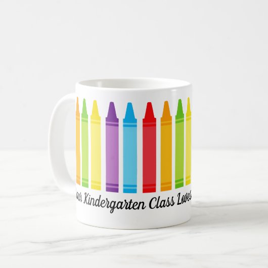 Mug Cute sur mesure enseignant Crayon (Devant gauche)