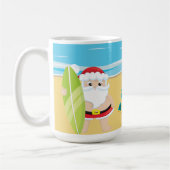 MUG CUTE SURF NOËL SANTA CLAUS SUR LA PLAGE (Gauche)