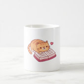 Mug Cute Tabby Chat Lire Un Livre (Centre)