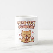 Mug Cute Tabby Chat Manger Crème De Glace Purfait Pu É (Centre)