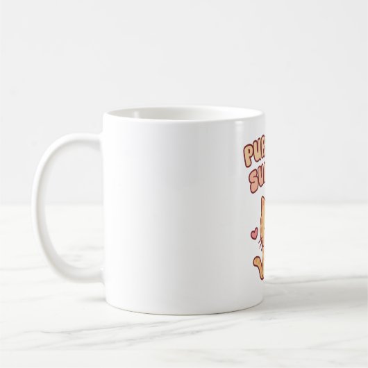 Mug Cute Tabby Chat Manger Crème De Glace Purfait Pu É (Gauche)