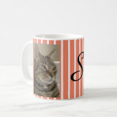 Mug Cute Tabby Chat Personnalisé Strié (Devant gauche)