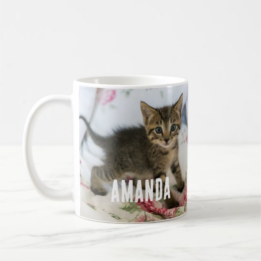 Mug Cute Tabby Kitten À L'Air Surpris (Gauche)