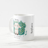 Mug Cute Taurus Bull Aquarelle Zodiac Monogramme (Devant gauche)