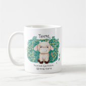 Mug Cute Taurus Bull Aquarelle Zodiac Monogramme (Gauche)