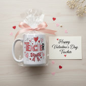 Mug Cute Teacher Valentine's Day Coquette Bow Heart 