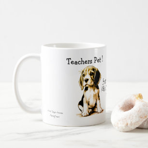 Mug Cute Teacher's Pet Beagle personnalisez