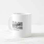 Mug Cute Team Groom Groomsman Nom Mariage Black Grey (Devant gauche)