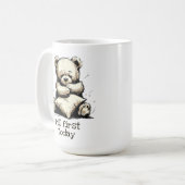 Mug Cute Teddy Bear Hug Coussin Autosoins Brown (Devant gauche)