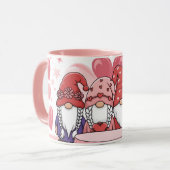 Mug Cute tendance rose Gnome Love Valentine's Classic (Devant gauche)