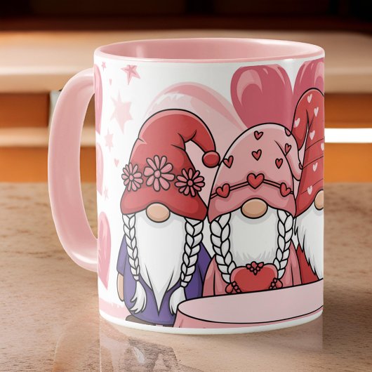 Mug Cute tendance rose Gnome Love Valentine's Classic