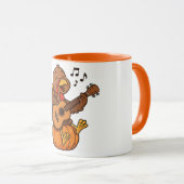 Mug Cute Thanksgiving turkey with guitar (Devant droit)