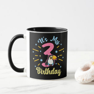 Mug Cute Toucan 3e anniversaire 3 ans fille de naissan