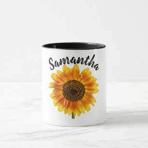 Mug Cute tournesol personnalisé