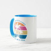 Mug Cute Tropical coucher de soleil Palm Tree Custom B (Devant gauche)