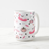 Mug Cute Tropical Halloween – Ghosts & Flamingos (Devant droit)