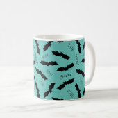 Mug Cute Turquoise chauves-souris fête d'Halloween (Devant droit)
