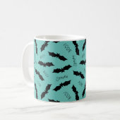 Mug Cute Turquoise chauves-souris fête d'Halloween (Devant gauche)
