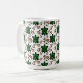 Mug Cute Turtle and Floral Seamless Pattern  (Devant gauche)