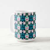 Mug Cute Turtle and Floral Seamless Pattern  Notebook (Devant gauche)
