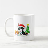 Mug Cute Tuxedo Cat Santa Christmas Tree Lights Xmas T (Gauche)