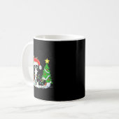 Mug Cute Tuxedo Cat Santa Christmas Tree Lights Xmas T (Devant gauche)