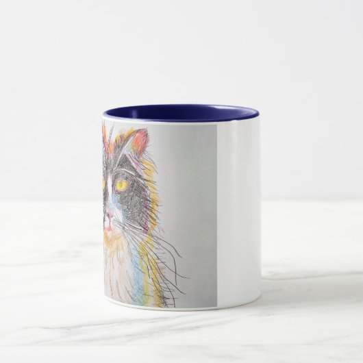 Mug Cute Tuxedo Chat Dessin d'art Chats (Centre)