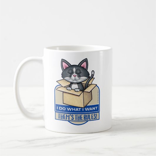 Mug Cute Tuxedo Chat Je Fais Ce Que Je Veux (Gauche)