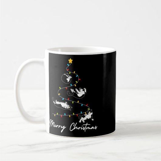 Mug Cute Tuxedo Chats Feux de Noël Propriétaire Chat L (Gauche)