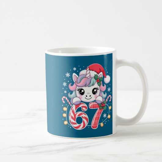 Mug Cute Unicorn 67 Christmas Meme Six Seven Christmas (Droite)