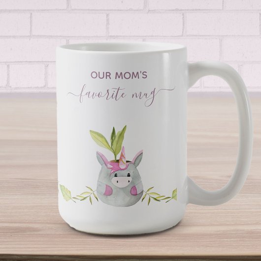 Mug Cute Unicorn Aquarelle Maman's Favorite
