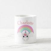 Mug Cute Unicorn avec Parties scintillant arc-en-ciel  (Centre)